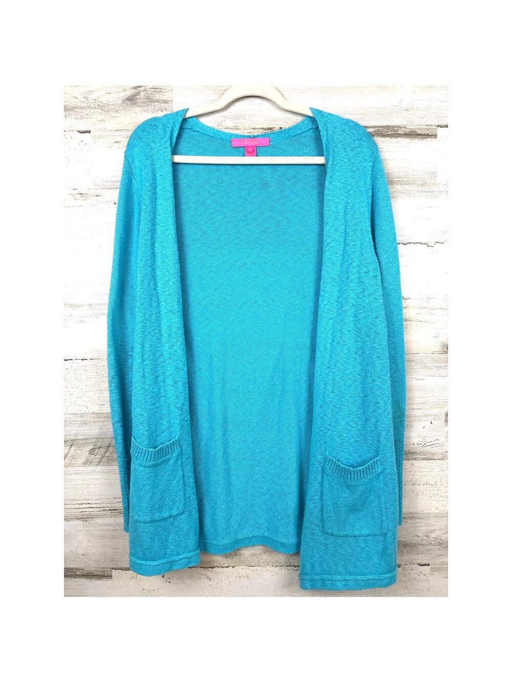Lilly Pulitzer M Bermuda Blue Breya Knit Cardigan Coastal Resort Chic